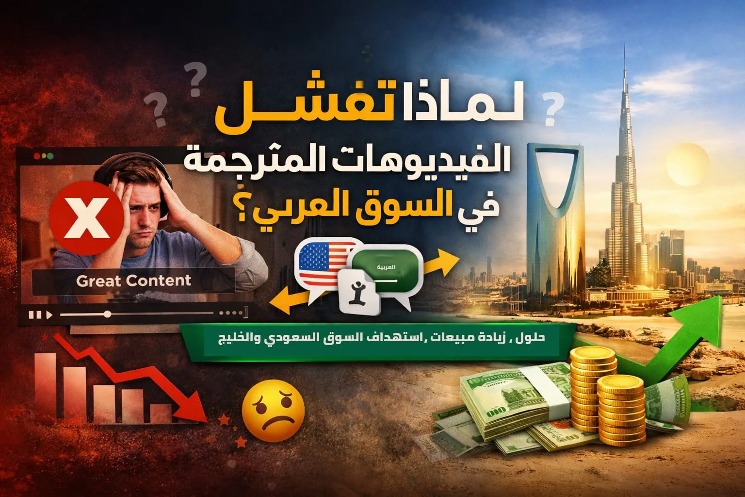 فشل الفيديوهات المترجمة